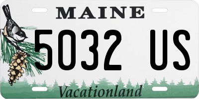 ME license plate 5032US