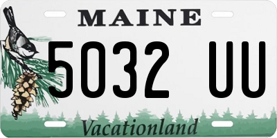 ME license plate 5032UU