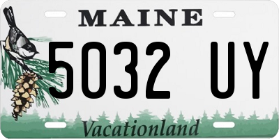 ME license plate 5032UY