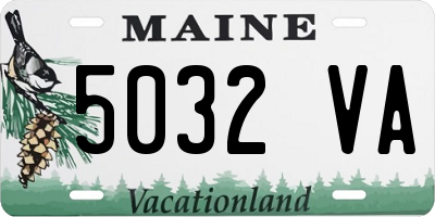 ME license plate 5032VA