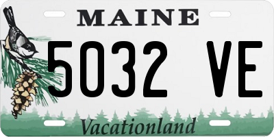 ME license plate 5032VE