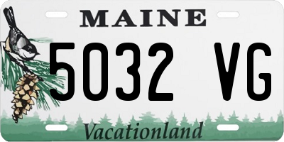 ME license plate 5032VG