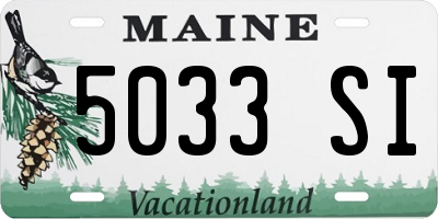 ME license plate 5033SI