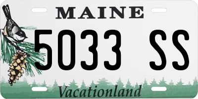 ME license plate 5033SS