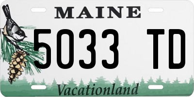ME license plate 5033TD