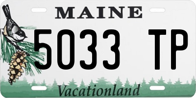 ME license plate 5033TP