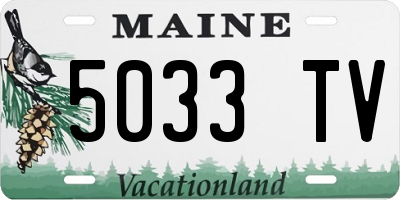 ME license plate 5033TV