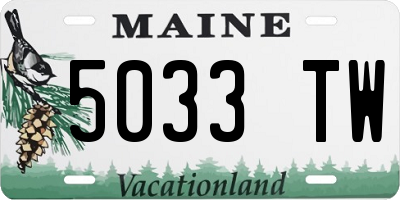 ME license plate 5033TW
