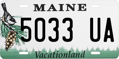 ME license plate 5033UA