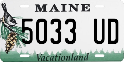 ME license plate 5033UD