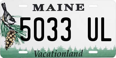 ME license plate 5033UL