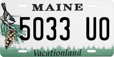 ME license plate 5033UO