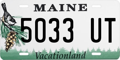 ME license plate 5033UT