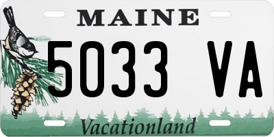 ME license plate 5033VA