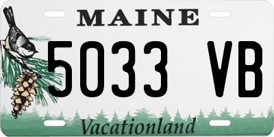 ME license plate 5033VB
