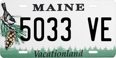 ME license plate 5033VE