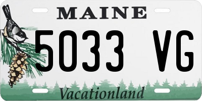 ME license plate 5033VG