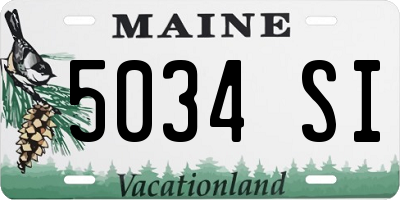 ME license plate 5034SI