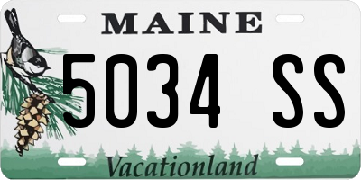 ME license plate 5034SS