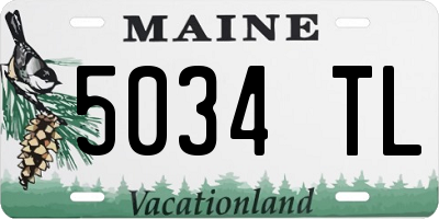 ME license plate 5034TL
