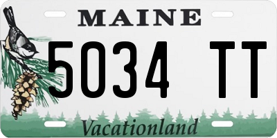 ME license plate 5034TT