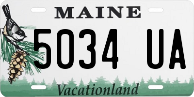 ME license plate 5034UA