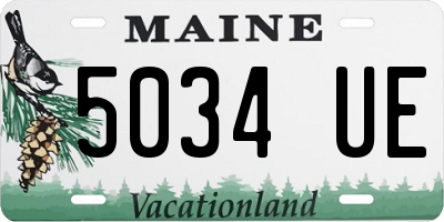 ME license plate 5034UE