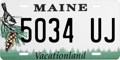 ME license plate 5034UJ