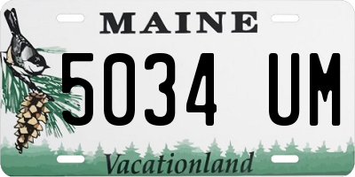 ME license plate 5034UM