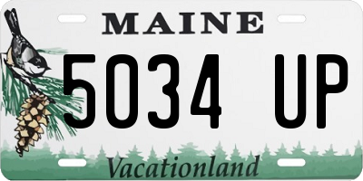 ME license plate 5034UP