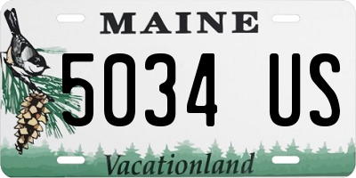 ME license plate 5034US