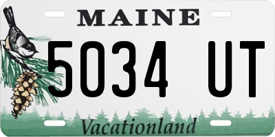 ME license plate 5034UT