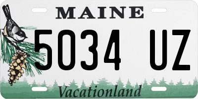 ME license plate 5034UZ