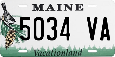 ME license plate 5034VA