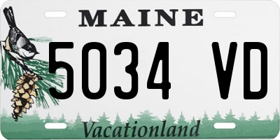 ME license plate 5034VD