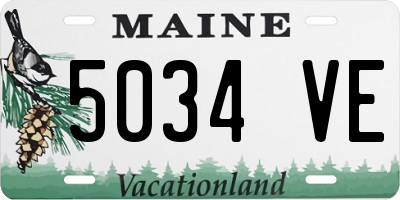 ME license plate 5034VE