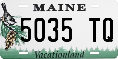 ME license plate 5035TQ
