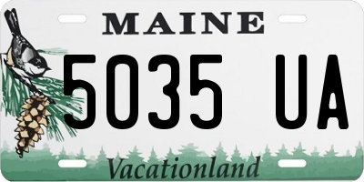 ME license plate 5035UA