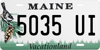 ME license plate 5035UI