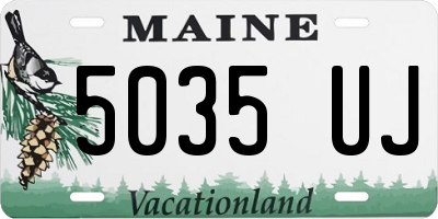 ME license plate 5035UJ