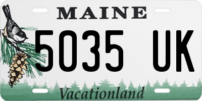 ME license plate 5035UK