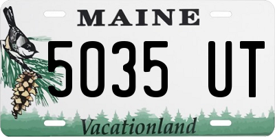 ME license plate 5035UT