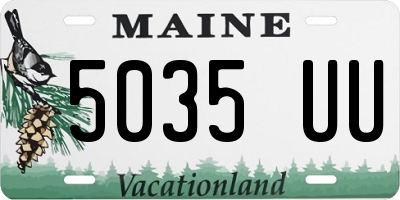 ME license plate 5035UU