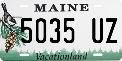 ME license plate 5035UZ