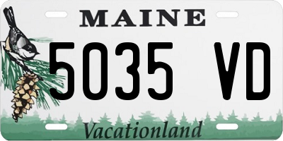 ME license plate 5035VD