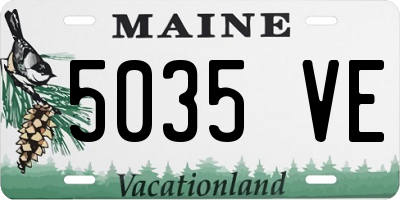 ME license plate 5035VE