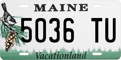 ME license plate 5036TU