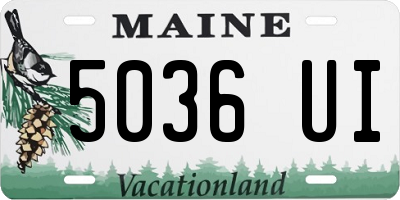 ME license plate 5036UI