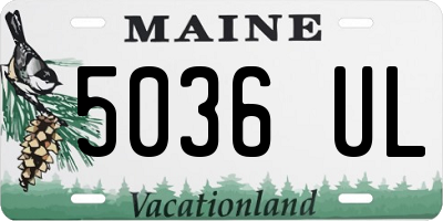 ME license plate 5036UL