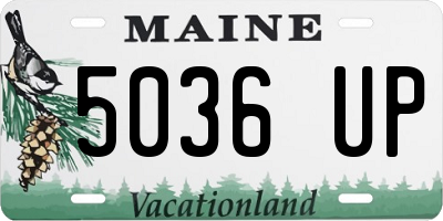 ME license plate 5036UP